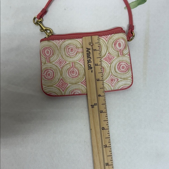 Coach Pink and Gold Geometric Wristlet - Picture 8 of 8